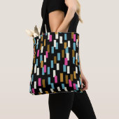 Abstract patroon met gestructureerde geometrische  tote bag (Dichtbij)