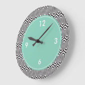 Abstract patroon met grote decoratieve wandklok (Hoek)