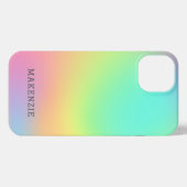 Abstract patroon met kleurrijke regenboogstijl iPhone hoesje (Achterkant horizontaal)