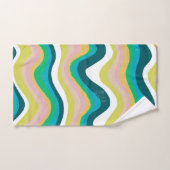 Abstract patroon met kleurrijke streepjesgolfkromm bad handdoek (Handdoek)