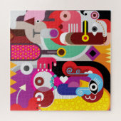 Abstract patroon met levendige kleuren legpuzzel (Horizontaal)