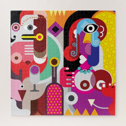 Abstract patroon met levendige kleuren legpuzzel (Verticaal)