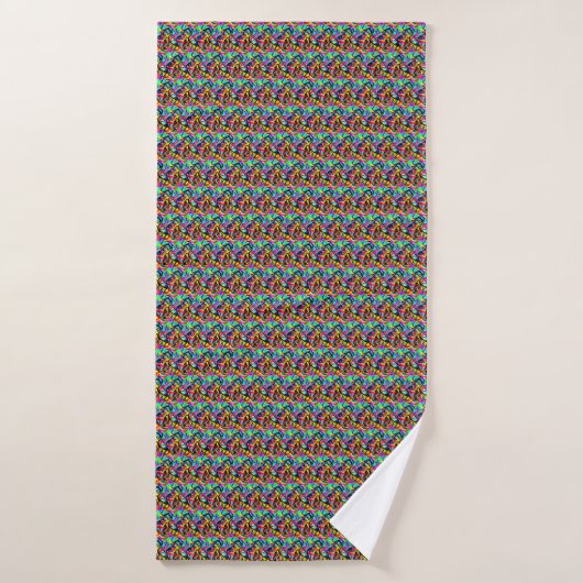Abstract patroon met meerdere kleuren badhanddoek (Badhanddoek)