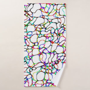 Abstract patroon met meerdere kleuren badhanddoek