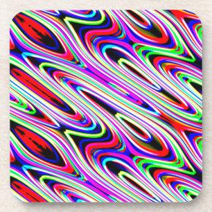 Abstract patroon met meerdere kleuren bier onderzetter