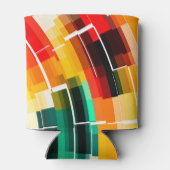 Abstract patroon met meerdere kleuren blikjeskoeler (Achterkant)