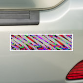 Abstract patroon met meerdere kleuren bumpersticker (Op auto)