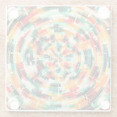 Abstract patroon met meerdere kleuren glazen onderzetter (Achterkant)