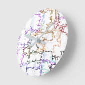 Abstract patroon met meerdere kleuren ronde klok (Hoek)