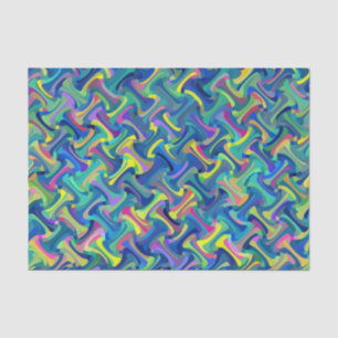 Abstract patroon met meerdere kleuren tissuepapier