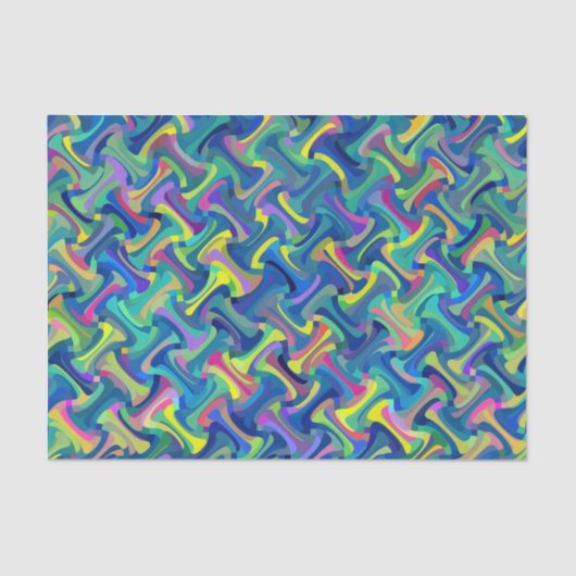 Abstract patroon met meerdere kleuren tissuepapier (Voorkant)