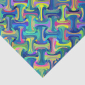 Abstract patroon met meerdere kleuren tissuepapier (Detail)