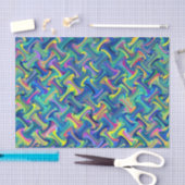 Abstract patroon met meerdere kleuren tissuepapier (Craft)