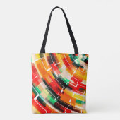 Abstract patroon met meerdere kleuren tote bag (Achterkant)