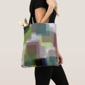 Abstract patroon met meerdere kleuren tote bag (Dichtbij)