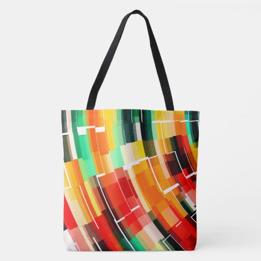 Abstract patroon met meerdere kleuren tote bag (Voorkant)