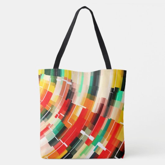 Abstract patroon met meerdere kleuren tote bag (Achterkant)