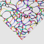 Abstract patroon met meerdere kleuren voor Curvy Tissuepapier (Detail)