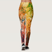Abstract patroon met meerdere kleuren voor marmer leggings (Achterkant)