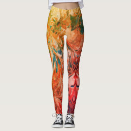 Abstract patroon met meerdere kleuren voor marmer  leggings
