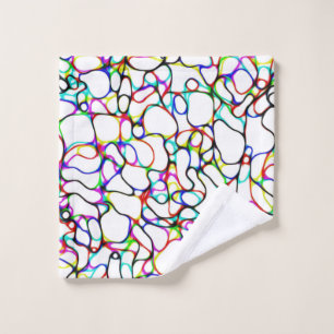 Abstract patroon met meerdere kleuren washandje