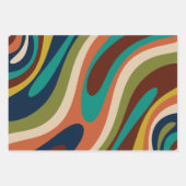 Abstract patroon met multikleurenretrorpatroon inpakpapier vel (Voorkant)