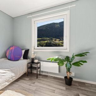 Abstract patroon met naam lavender rond kussen