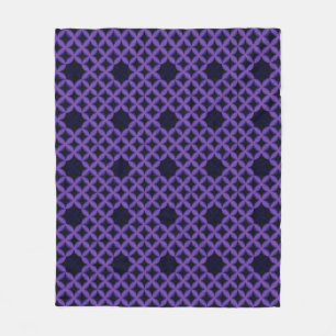 Abstract patroon met paarse geometrische bloemblaa fleece deken