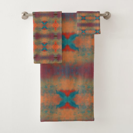 Abstract patroon met Southwestern geïnspireerde ku Bad Handdoek (Insitu)