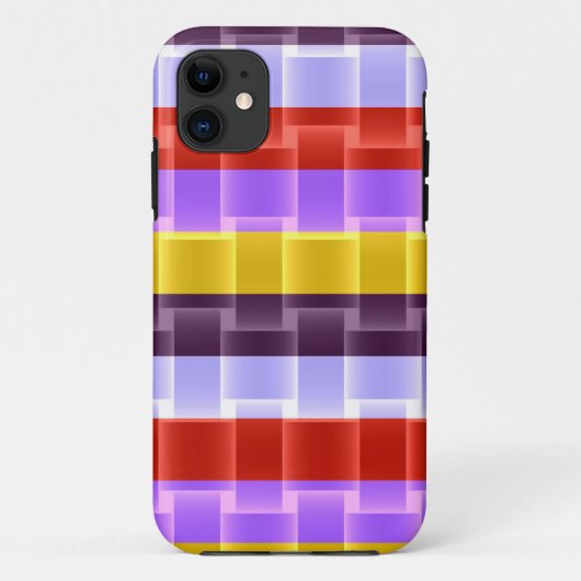 Abstract patroon met strepen (Paars, geel, rood) Case-Mate iPhone Case (Achterkant)
