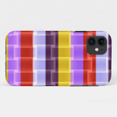 Abstract patroon met strepen (Paars, geel, rood) Case-Mate iPhone Case (Achterkant (horizontaal))