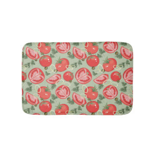 Abstract patroon met tomaat badmat