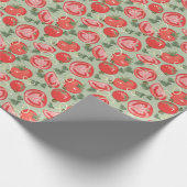 Abstract patroon met tomaat cadeaupapier (Hoek)