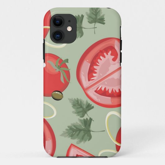 Abstract patroon met tomaat Case-Mate iPhone case (Achterkant)