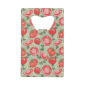 Abstract patroon met tomaat creditkaart flessenopener (Achterkant)