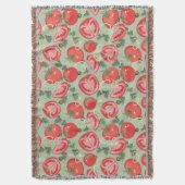 Abstract patroon met tomaat deken (Voorkant Verticaal)