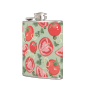 Abstract patroon met tomaat heupfles (Links)