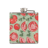 Abstract patroon met tomaat heupfles (Achterkant)