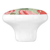 Abstract patroon met tomaat keramische knop (Zijkant)