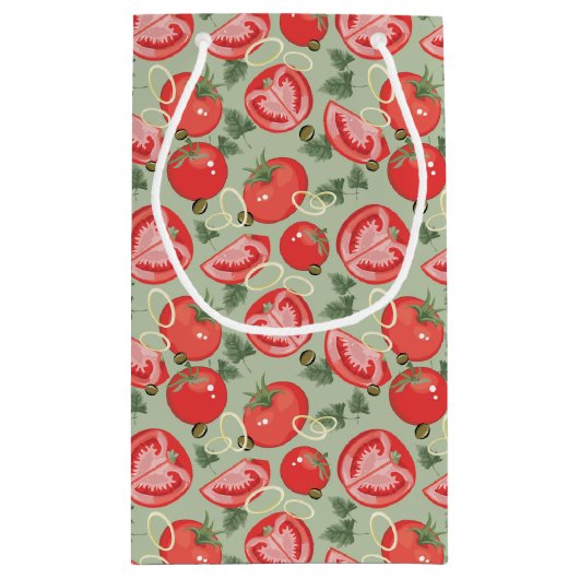 Abstract patroon met tomaat klein cadeauzakje (Achterkant)