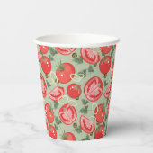 Abstract patroon met tomaat papieren bekers (Achterkant)