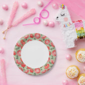 Abstract patroon met tomaat papieren bordje (Feest)