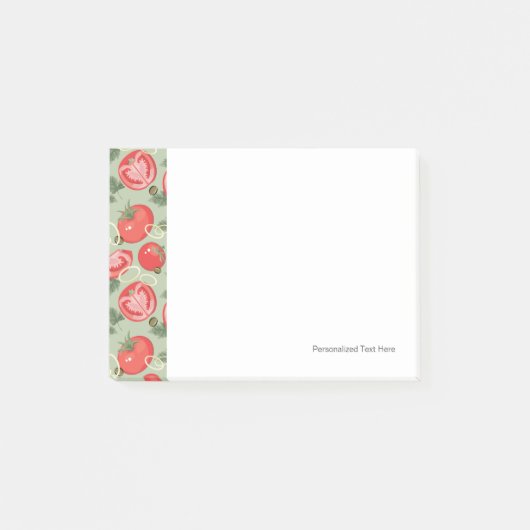 Abstract patroon met tomaat post-it® notes (Voorkant)