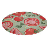 Abstract patroon met tomaat snijplank (Hoek)