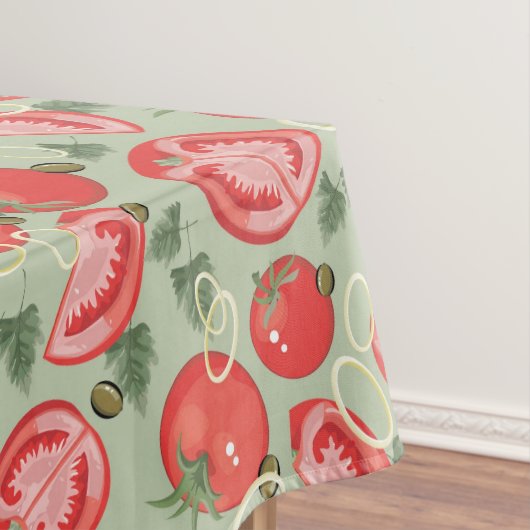 Abstract patroon met tomaat tafelkleed (Voorbeeld)