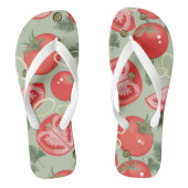 Abstract patroon met tomaat teenslippers (Voetbed)
