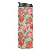 Abstract patroon met tomaat thermosbeker (Geroteerd rechts)