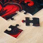 Abstract patroon met wervelingen legpuzzel (Zijkant)