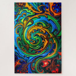 Abstract patroon met wervelingen legpuzzel