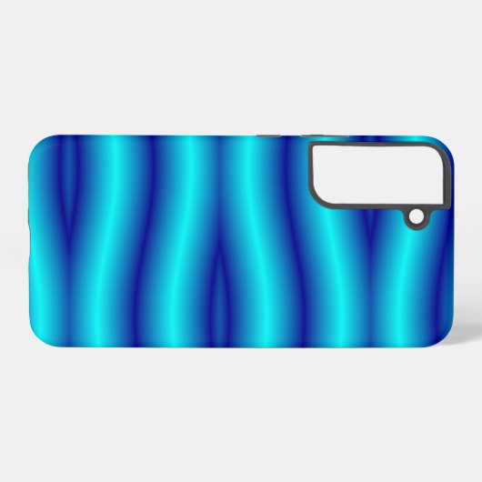 Abstract patroon met witte blauwe neon samsung galaxy hoesje (Achterkant horizontaal)